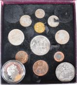 1951 Festival of Britain coin set together with 1900 Queen Victoria crown and probably silver