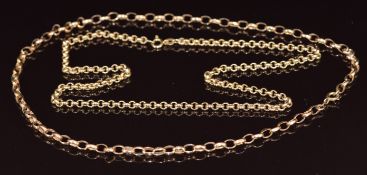 Two 9ct gold necklaces, 12.7g, 44cm