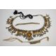 Two Indian bracelets made up of enamelled white metal links and an Indian white metal necklace - Image 1 of 3
