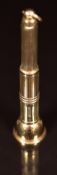 Art Deco 9ct gold cigar piercer, Birmingham 1923, 9.2g, 6.5cm