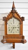 Widenham 13 Lombard Street London twin fusee 19th century Gothic bracket clock, the silvered dial