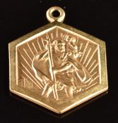 A 9ct gold St Christopher pendant, 5.2g