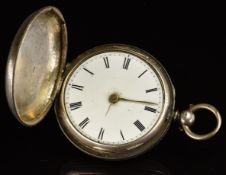 Thomas Moss of Ludgate Street London hallmarked silver full hunter pocket watch with gold hands,