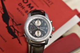 Bremont Comet DH-88 pilot's automatic chronograph wristwatch with dual time zone, date aperture,