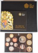 2009 Royal Mint proof coin set comprising twelve coins £5 down to 1p, includes Kew Gardens 50p