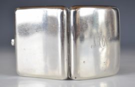 Sampson Mordan & Co George V hallmarked silver curved cigarette case, London 1923, length 8.5cm,