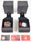 Two Hanowa Swiss military Patrol gentleman's chronograph wristwatches ref. 06-4305/5305CH each