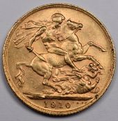 1910 Edward VII gold full sovereign