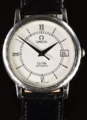 Omega De Ville Prestige gentleman's automatic wristwatch ref. 166.1108 with date aperture, silver