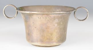 Edward VII hallmarked silver twin handled sugar bowl, Birmingham 1906, maker Levi & Salaman, width