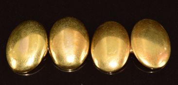 A pair of 18ct gold cufflinks (16.5g) in original Goldsmiths & Silversmiths Company box