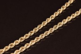 A 9ct rope twist necklace, 46cm, 7.3g