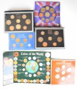 Coin sets including 1985 and 1986 Royal Mint deluxe cased examples, European Union 25 years