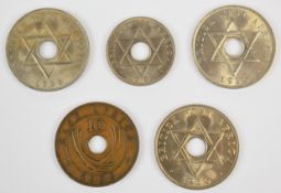 1936 Edward VIII British West Africa pennies etc, together with an East Africa 1936 10 cents