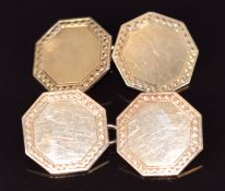 A pair of 9ct rose gold cufflinks by Georg Jensen, Birmingham 1927, 5.1g