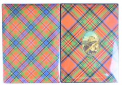 Stuart and M'Lean tartan ware book covers decorated with a scene of Stirling Castle, 16 x 11.5cm