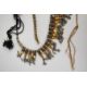Two Indian bracelets made up of enamelled white metal links and an Indian white metal necklace - Image 2 of 3