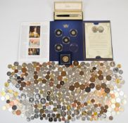 A collection of 19thC and later UK and overseas coinage including uncirculated examples and small