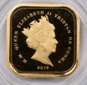 2019 Elizabeth II Tristan de Cunha gold quarter sovereign