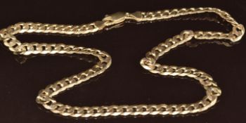A 9ct gold curb link necklace, 33.9g, 50cm