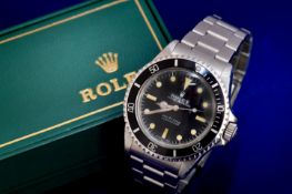 Rolex Oyster Perpetual Submariner gentleman's automatic wristwatch ref. 5513 with black dial and