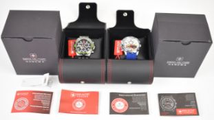 Two Hanowa Swiss military Patrol gentleman's chronograph wristwatches ref. 06-4305/5305CH each