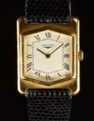 Longines gentleman's wristwatch ref. 17. 815.171 with black hands and Roman numerals, white dial,