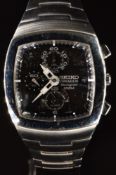 Seiko Premier gentleman's chronograph wristwatch ref. 7T62-0BG0 with date aperture, steel hands