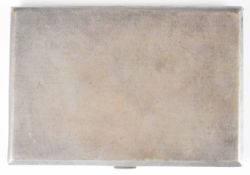 Art Deco hallmarked silver cigarette case with South Shields interest inscription to interior,