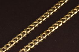A 9ct gold curb link necklace, 18.8g, 40cm