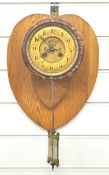 H. Noble marble cased wall clock with Brocot escapement and compensated style pendulum, striking