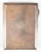 Art Deco hallmarked silver cigarette case with engine turned decoration, Birmingham 1926, maker
