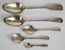 Georgian and later hallmarked silver cutlery including Old English and Fiddle pattern, and a pair of