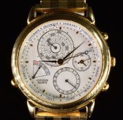 Citizen Avalon perpetual calendar gentleman's wristwatch ref. 6700-G70072 with black hands, white