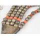 Yemenite tribal necklace made up of white metal and coral coloured glass beads - Image 9 of 10