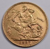 1907 Edward VII gold full sovereign