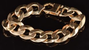 A 9ct gold curb link bracelet, 120g, 23cm