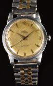 Omega Seamaster gentleman's automatic wristwatch ref. 2577 with luminous gold dauphine hands, gold