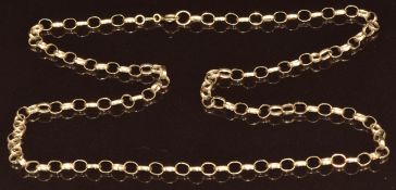A 9ct gold necklace / chain, 7.7g, 51cm