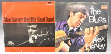 Two Alex Harvey LPs The Blues German Polydor 46441, record appears Ex with age related wear to cover