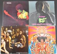 Four Jimi Hendrix albums comprising Electric Ladyland (Track Records), Axis Bold As Love, Rainbow
