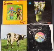 Nine Rock and Prog Rock albums including Pink Floyd Atom Heart Mother, Pink Floyd Wish You Were Here