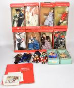 A collection of Peggy Nisbet costume and portrait dolls to include Lady Diana, Mary Queen of