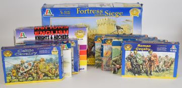 Nine Italeri 1:72 scale historical wargaming plastic model kits to include Celtic Cavalry 6029,