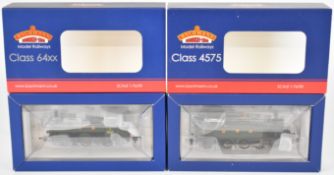 Two Bachmann Branch-Line 00 gauge model railway locomotives comprising Class 64xx Pannier Tank
