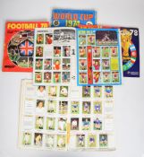 Six 1970's Panini and similar football sticker albums to include World Cup 1974 and 1978.