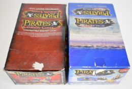 A box of WK Games / Wiz Kidz Pirates of the Revolution constructible strategy gaming cards