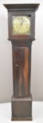 David Williams, likely Welsh and possibly Neath, oak cased, brass dial longcase clock, the thirty