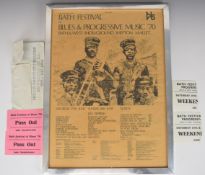 Bath Festival of Blues & Progressive Music '70, Bath & West Showground, Shepton Mallet poster with