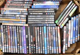 Over sixty Marvel and DC universe DVDs to include Aquaman, Joker, The Suicide Squad, Wonder Woman